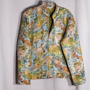 Dressbarn "M" lined textured zip dress jacket